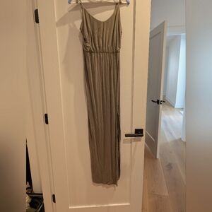 Comfortable Spaghetti Strap Maxi Dress with Slit